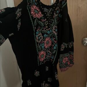 Angie Black Floral Dress